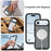For iPhone Air Magnetic Phone Case Detachable 2 in 1 Translucent Matte PC TPU Back Cover Compatible with MagSafe - Black - 6