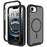 For iPhone 17e / 16e Magnetic Phone Case Detachable 2 in 1 Translucent Matte PC TPU Back Cover Compatible with MagSafe - Black - 1