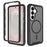 For Samsung Galaxy S26 Magnetic Phone Case Detachable 2 in 1 Translucent Matte PC TPU Back Cover - Black - 1