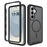 For Samsung Galaxy S26+ Magnetic Phone Case Detachable 2 in 1 Translucent Matte PC TPU Back Cover - Black - 1