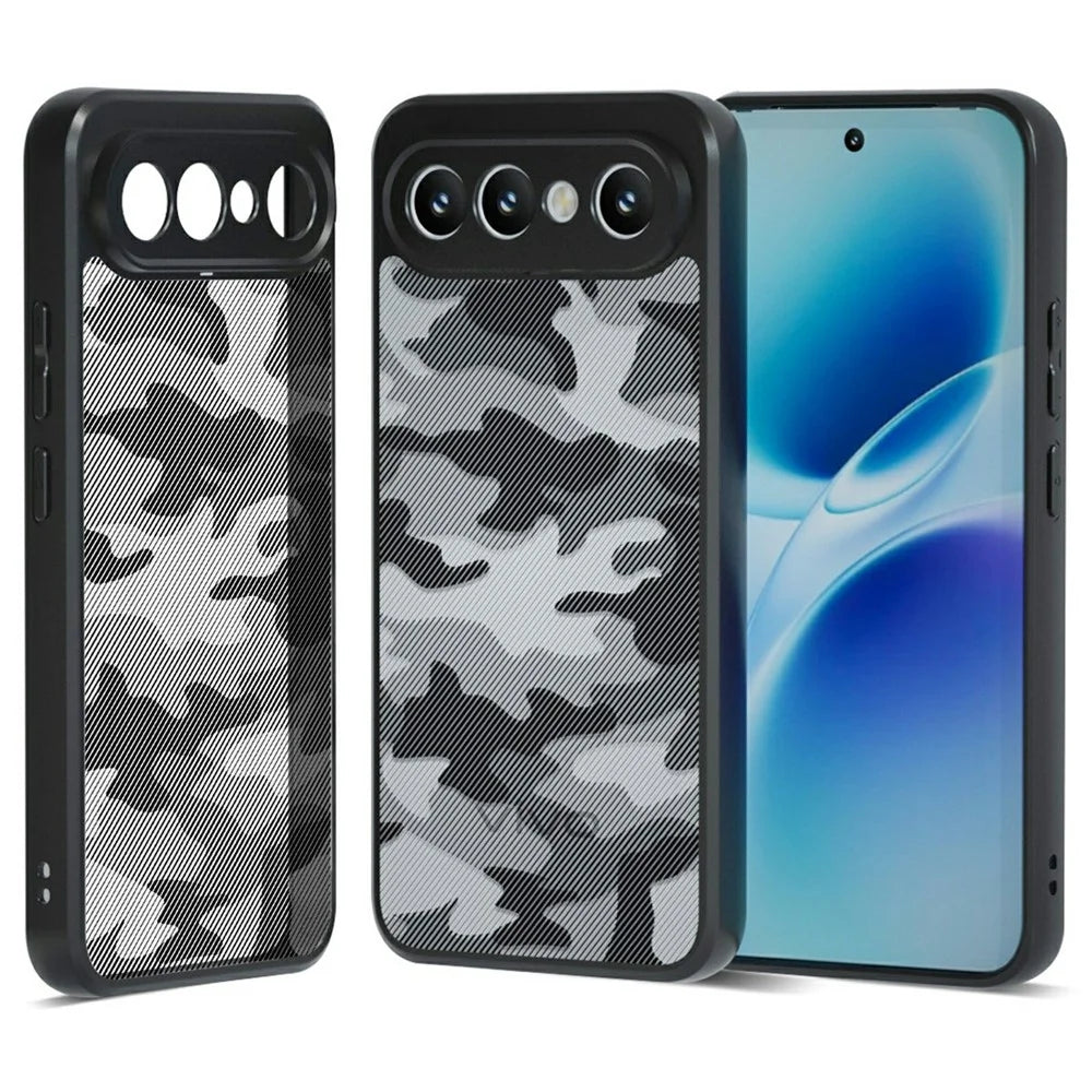 IBMRS Phone Case For vivo S50 Pro mini 5G  /  X300 FE 5G Soft TPU Frame Hard PC Back Anti-Fall Phone Cover - Artistic Camouflage - 1