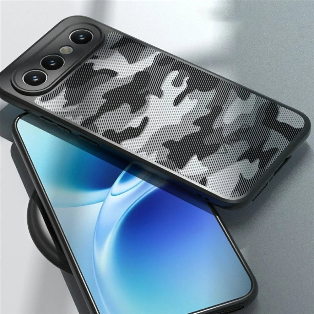 IBMRS Phone Case For vivo S50 Pro mini 5G  /  X300 FE 5G Soft TPU Frame Hard PC Back Anti-Fall Phone Cover - Artistic Camouflage - 2