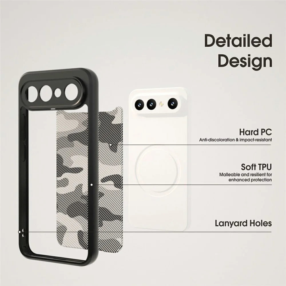 IBMRS Phone Case For vivo S50 Pro mini 5G  /  X300 FE 5G Soft TPU Frame Hard PC Back Anti-Fall Phone Cover - Artistic Camouflage - 3