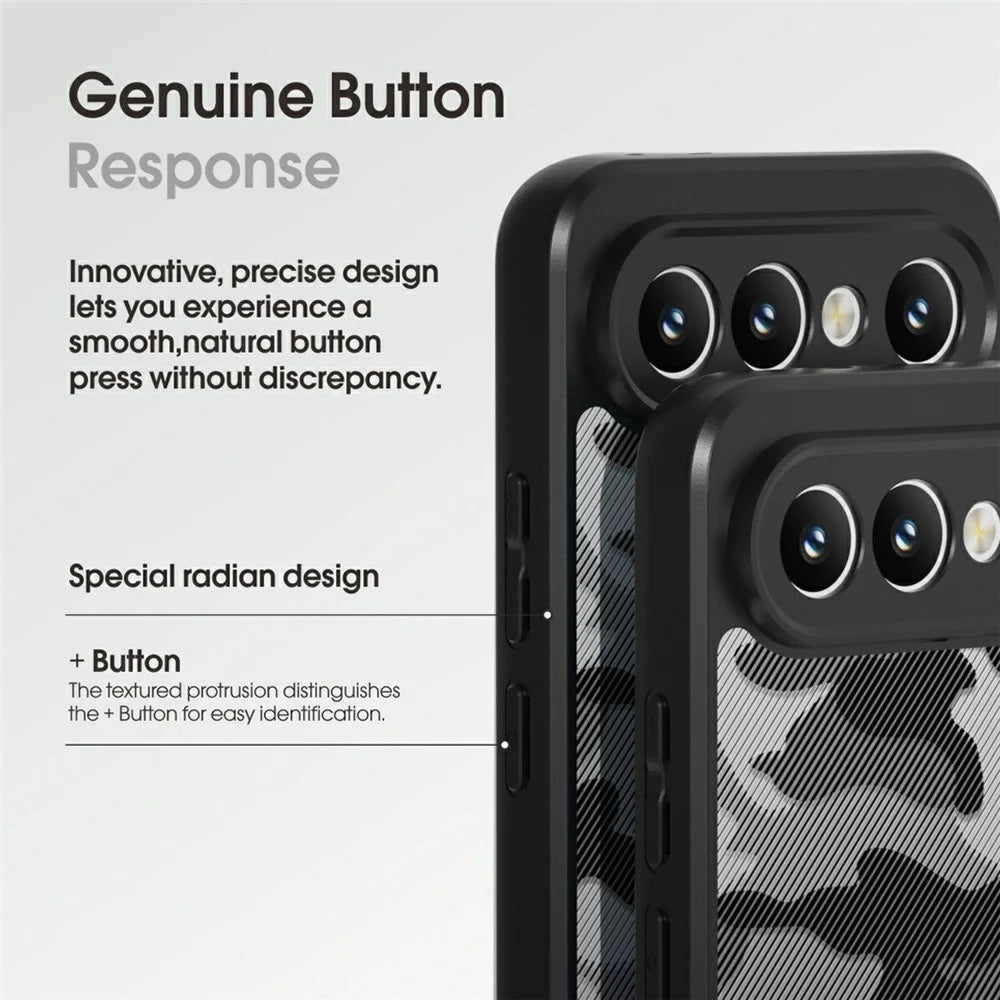 IBMRS Phone Case For vivo S50 Pro mini 5G  /  X300 FE 5G Soft TPU Frame Hard PC Back Anti-Fall Phone Cover - Artistic Camouflage - 4