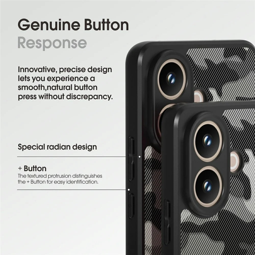 IBMRS Phone Case For vivo V60 Lite 4G  /  5G Soft TPU Frame Hard PC Back Anti-Fall Phone Cover - Artistic Camouflage - 4