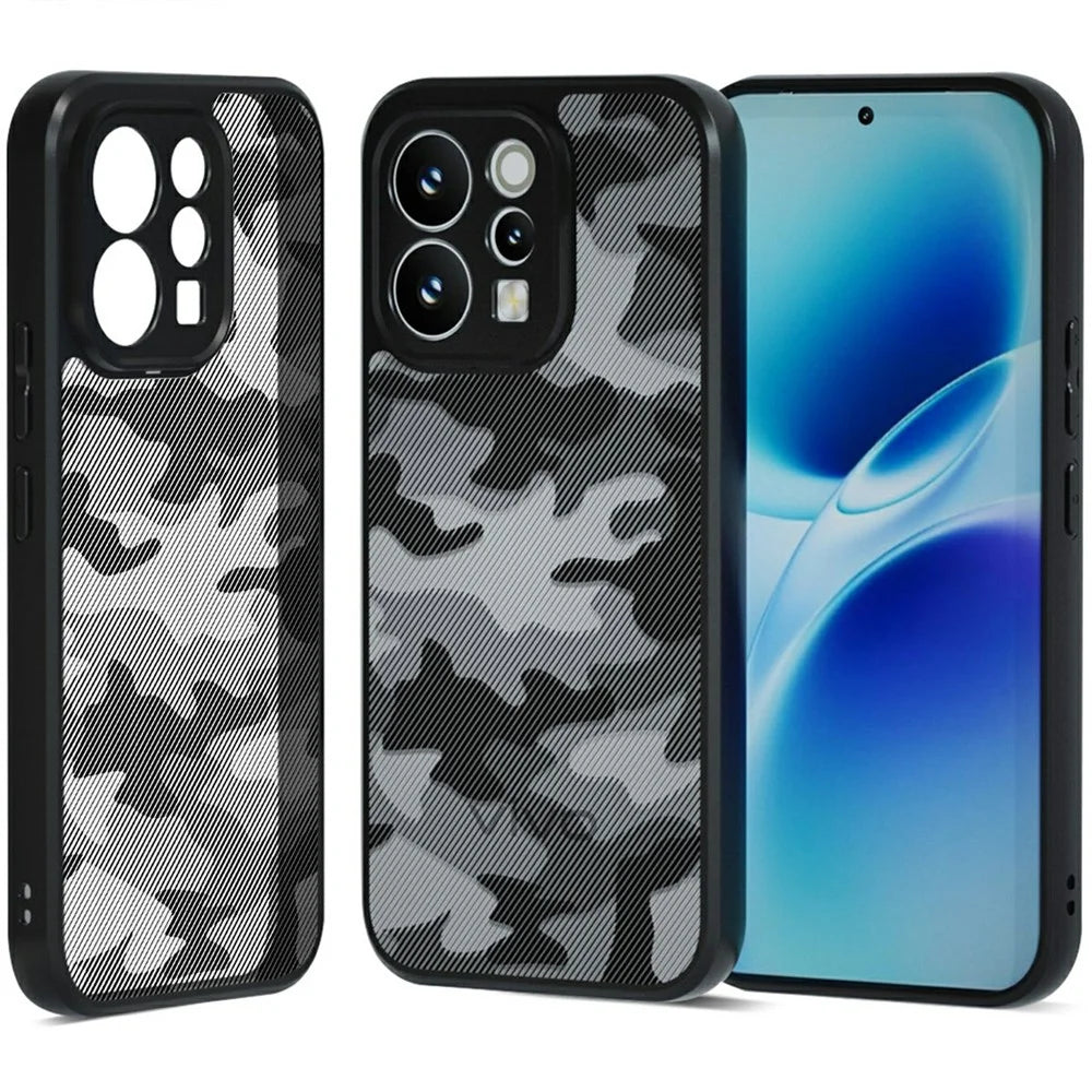 IBMRS Phone Case For vivo V70 5G  /  S50 5G Soft TPU Frame Hard PC Back Anti-Fall Phone Cover - Artistic Camouflage - 1