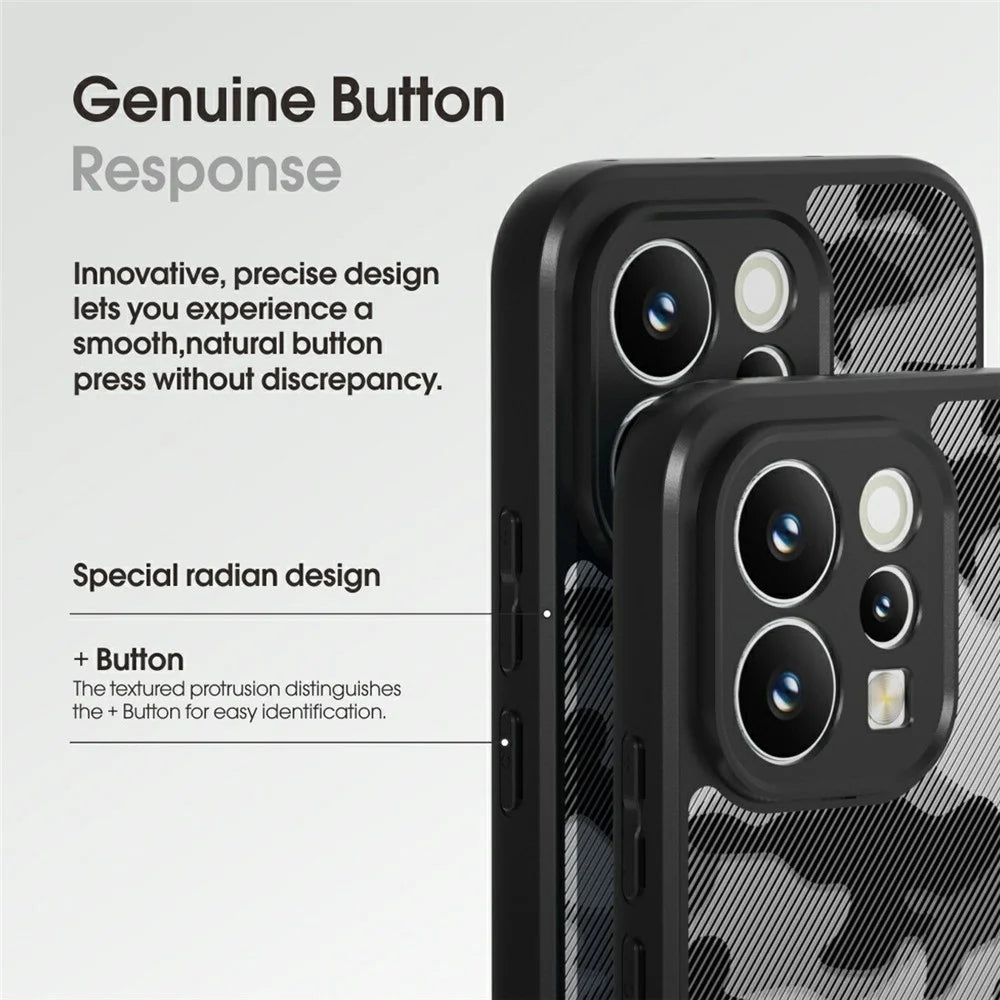 IBMRS Phone Case For vivo V70 5G  /  S50 5G Soft TPU Frame Hard PC Back Anti-Fall Phone Cover - Artistic Camouflage - 2