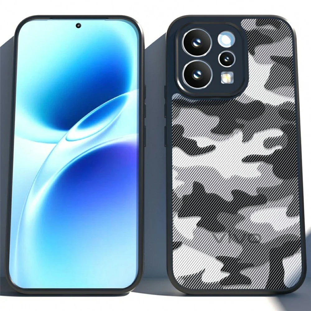 IBMRS Phone Case For vivo V70 5G  /  S50 5G Soft TPU Frame Hard PC Back Anti-Fall Phone Cover - Artistic Camouflage - 4
