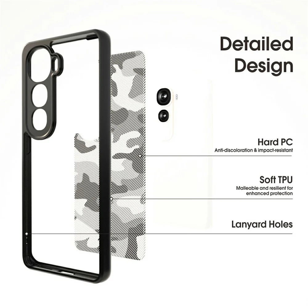 IBMRS Phone Case For vivo Y400 5G  /  4G Soft TPU Frame Hard PC Back Anti-Fall Phone Cover - Artistic Camouflage - 3