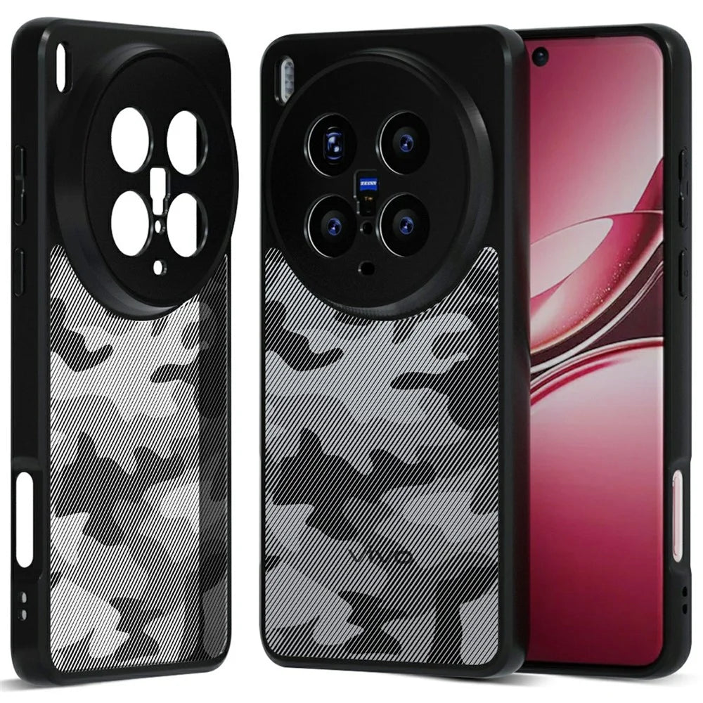 IBMRS For vivo X300 Pro 5G Case Soft TPU Frame Hard PC Back Anti-Fall Phone Cover - Artistic Camouflage - 1