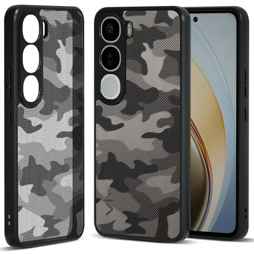 IBMRS Phone Case For vivo Y31 5G  /  Y21d Soft TPU Frame Hard PC Back Anti-Fall Phone Cover - Artistic Camouflage - 1