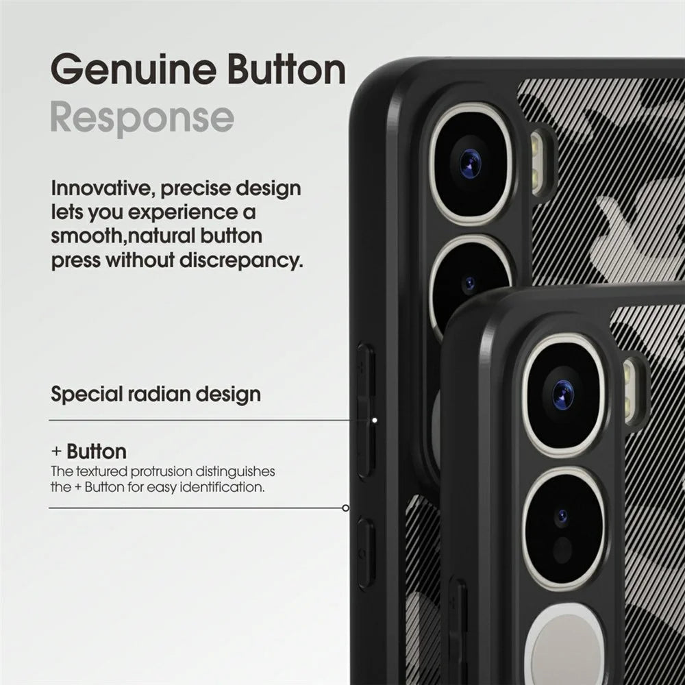 IBMRS Phone Case For vivo Y31 5G  /  Y21d Soft TPU Frame Hard PC Back Anti-Fall Phone Cover - Artistic Camouflage - 6