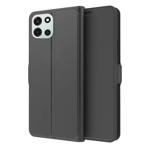 For OnePlus Turbo 6V 5G / Turbo 6 5G Case Shockproof TPU Inner Shell Leather Phone Cover Card Slot - Black - 1