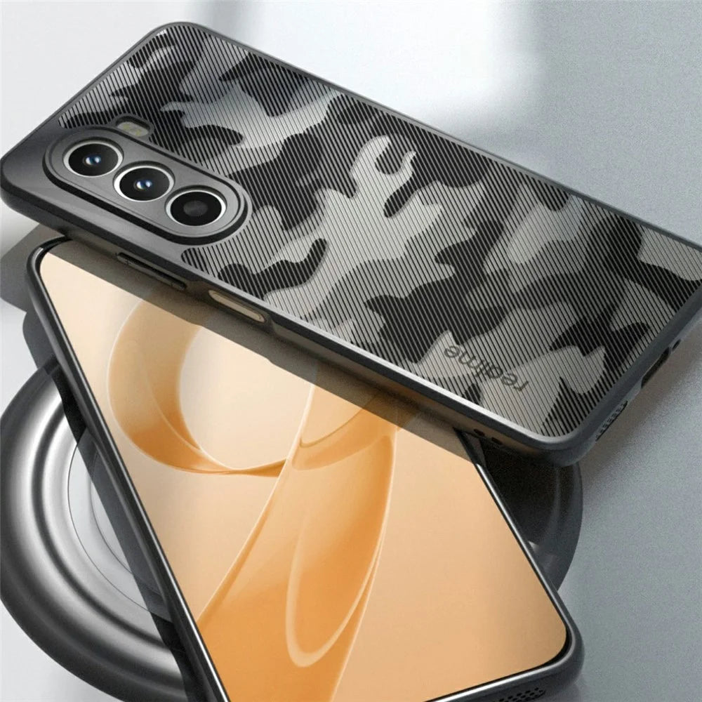 IBMRS For Realme P4x 5G Case Soft TPU Frame Hard PC Back Anti-Fall Phone Cover - Transparent Black - 2