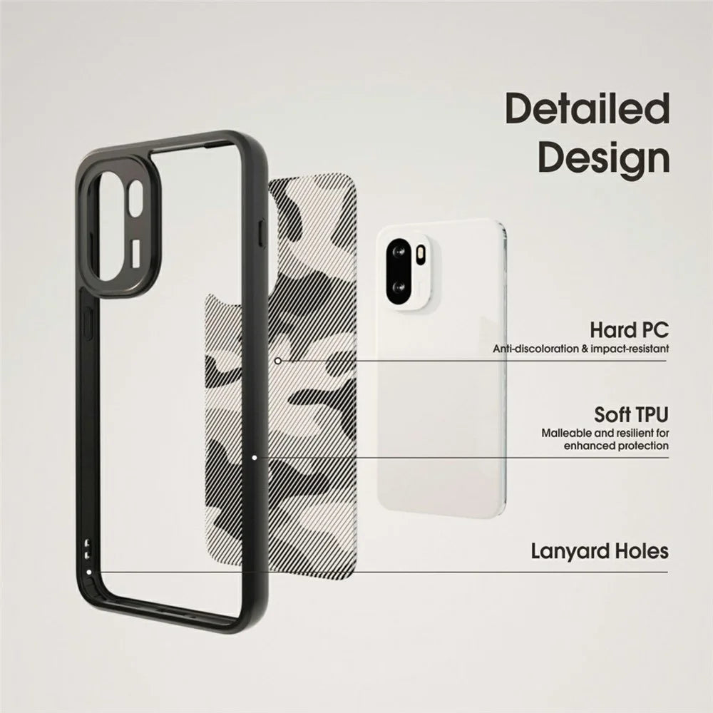 IBMRS Phone Case For OnePlus 15R 5G  /  Ace 6 5G Soft TPU Frame Hard PC Back Anti-Fall Phone Cover - Artistic Camouflage - 3