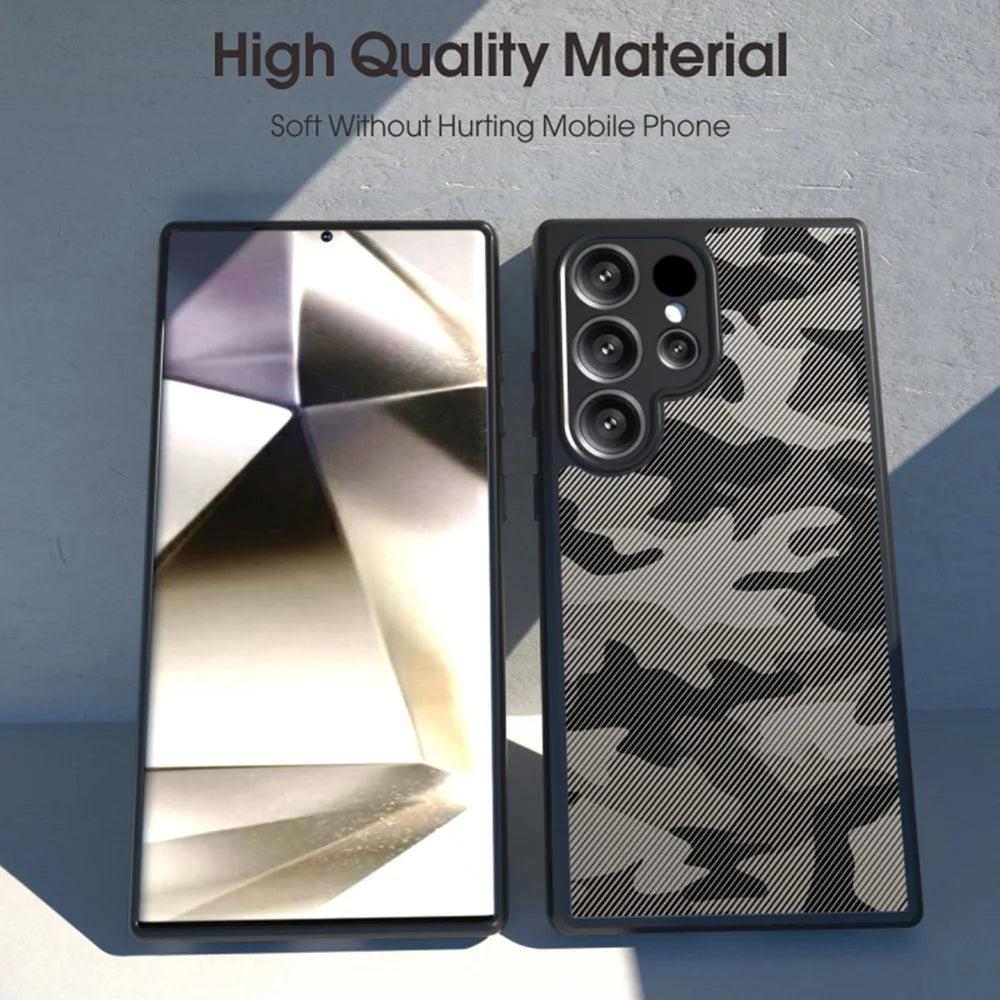 IBMRS For Samsung Galaxy S26 Ultra Case Soft TPU Frame Hard PC Back Anti-Fall Phone Cover -  Artistic Camouflage - 3