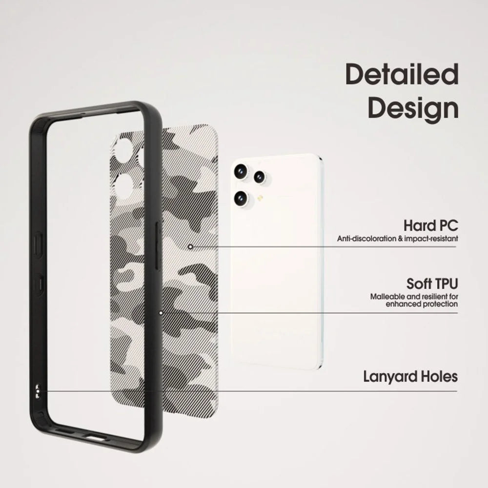 IBMRS For Nothing Phone (3a) Lite 5G Case Soft TPU Frame Hard PC Back Anti-Fall Phone Cover -  Artistic Camouflage - 5