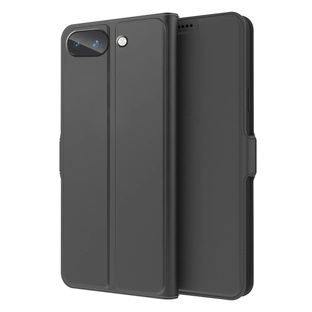 For Google Pixel 10a Case Shockproof TPU Inner Shell Leather Phone Cover Card Slot - Black - 1