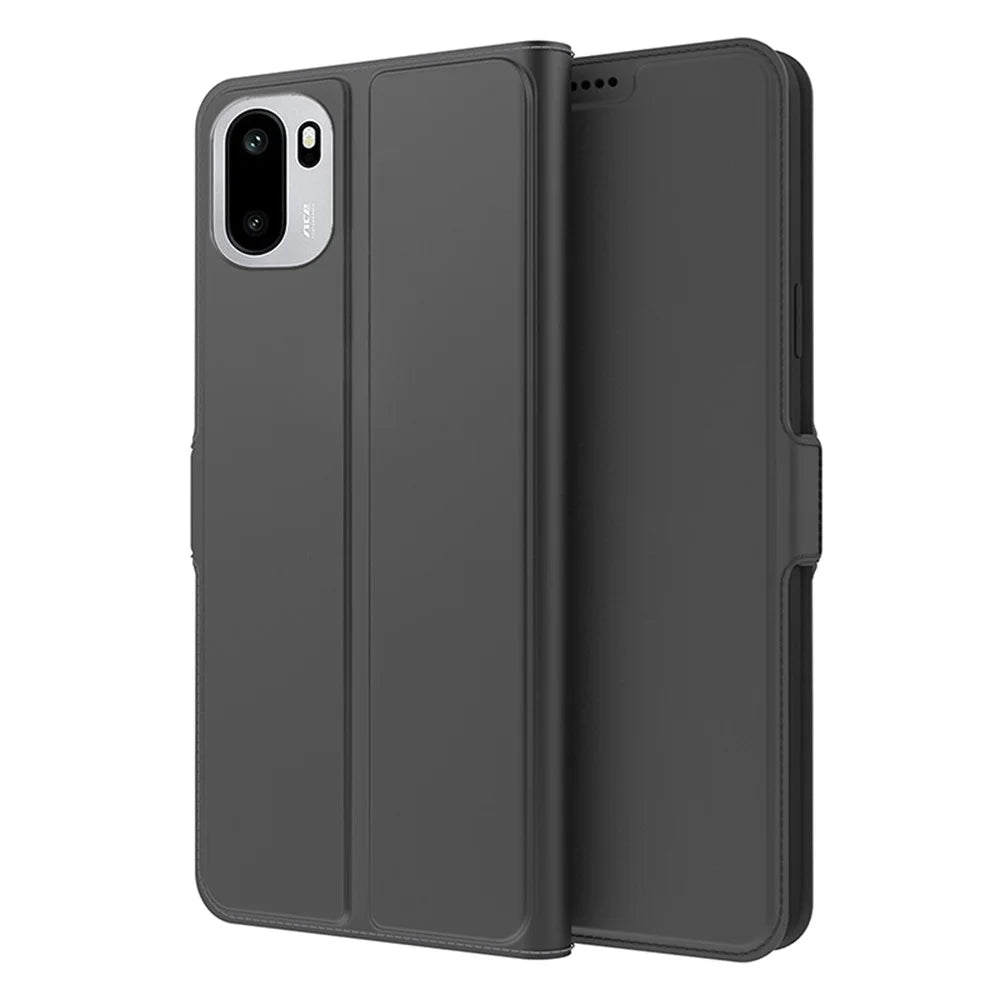 For OnePlus 15R 5G Case Shockproof TPU Inner Shell Leather Phone Cover Card Slot - Black - 1