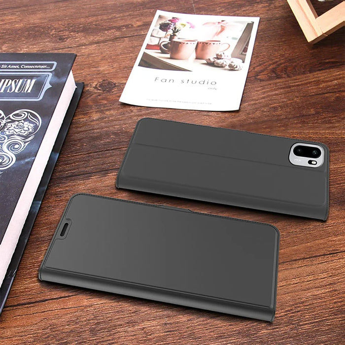 For OnePlus 15R 5G Case Shockproof TPU Inner Shell Leather Phone Cover Card Slot - Black - 7