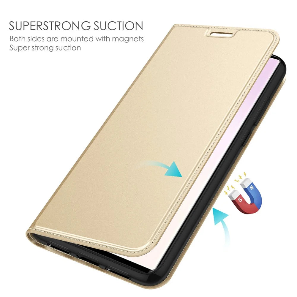 For OnePlus 15R 5G Case PU Leather Phone Cover with Card Holder Stand - Gold - 3