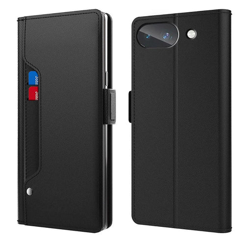 For Google Pixel 10a Case PU+TPU Magnetic Flip Phone Cover with Stand - Black - 1