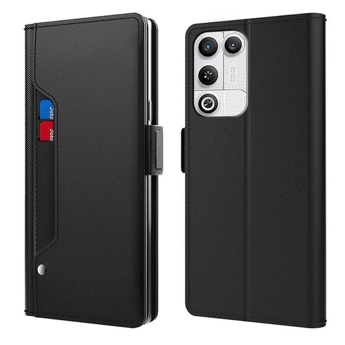 For ZTE nubia RedMagic 11 Air 5G Case PU+TPU Magnetic Flip Phone Cover with Stand - Black - 1