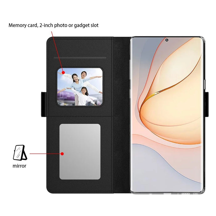 For ZTE nubia RedMagic 11 Air 5G Case PU+TPU Magnetic Flip Phone Cover with Stand - Black - 3