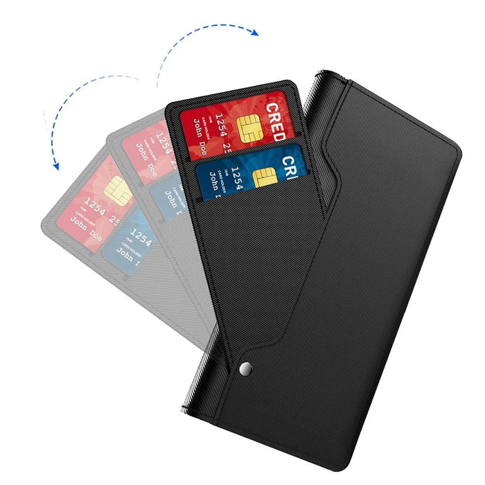 For ZTE nubia RedMagic 11 Air 5G Case PU+TPU Magnetic Flip Phone Cover with Stand - Black - 5