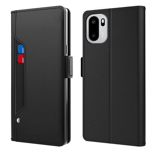 For OnePlus 15R 5G Case PU+TPU Magnetic Flip Phone Cover with Stand - Black - 1