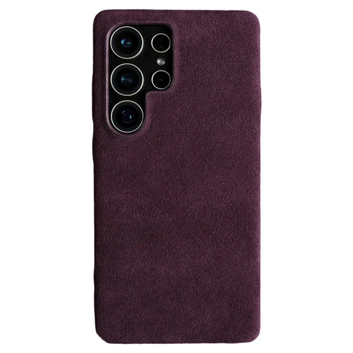 For Samsung Galaxy S26 Ultra Magnetic Case Synthetic Fiber PU Leather PC Phone Back Cover - Purple - 1