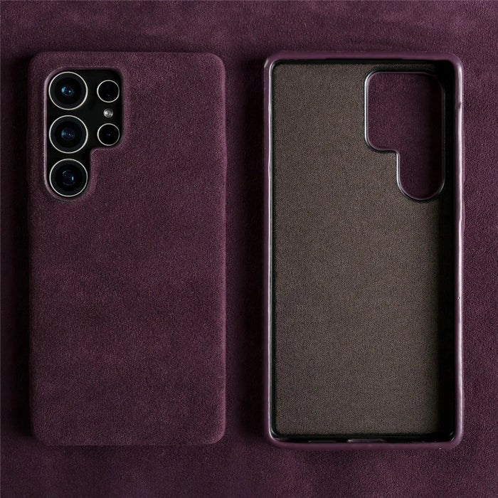 For Samsung Galaxy S26 Ultra Magnetic Case Synthetic Fiber PU Leather PC Phone Back Cover - Purple - 2