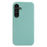For Samsung Galaxy S25 FE Magnetic Case Litchi Texture Genuine Cow Leather + PC Shockproof Phone Back Cover - Mint Green - 1