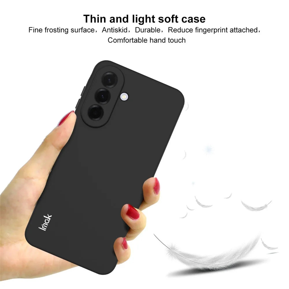 IMAK UC-3 Series for Samsung Galaxy A57 5G Case Matte Anti Fingerprint Soft TPU Cover - Black - 5