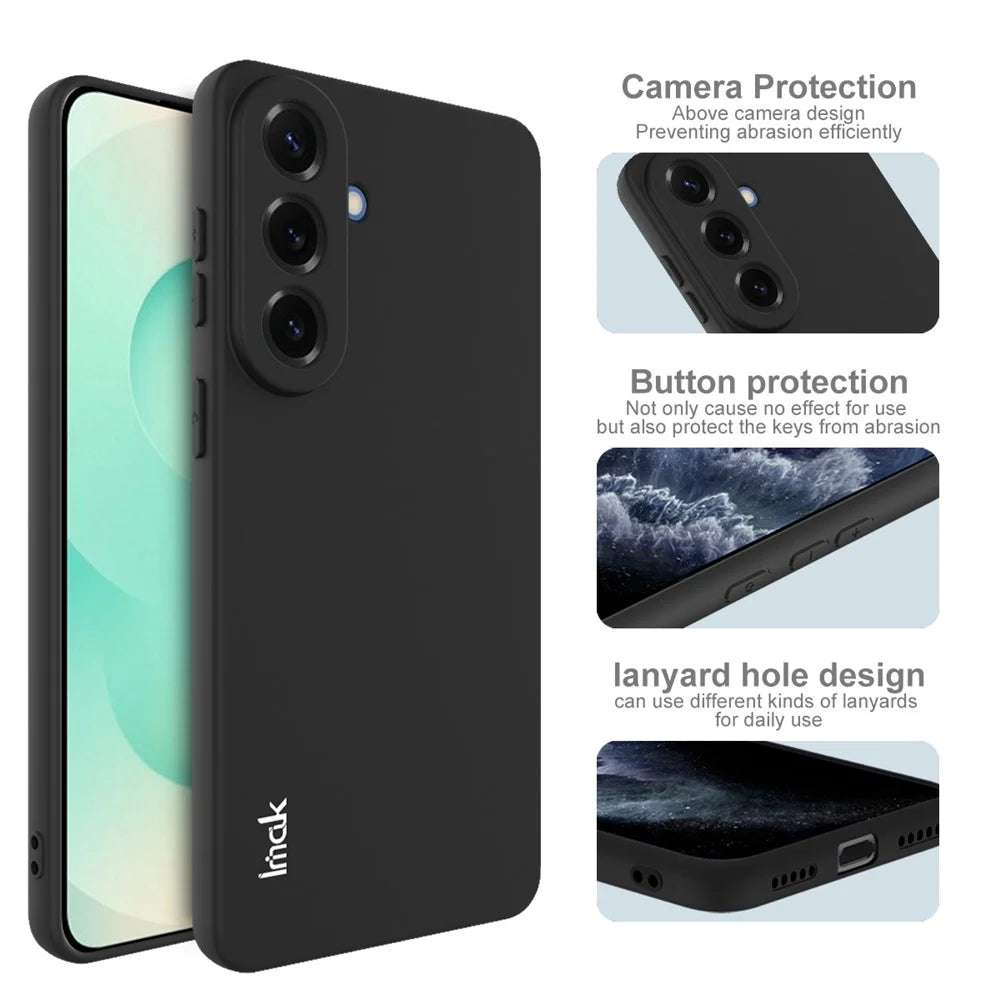 IMAK UC-3 Series for Samsung Galaxy S26 Case Matte Anti Fingerprint Soft TPU Cover - Black - 4