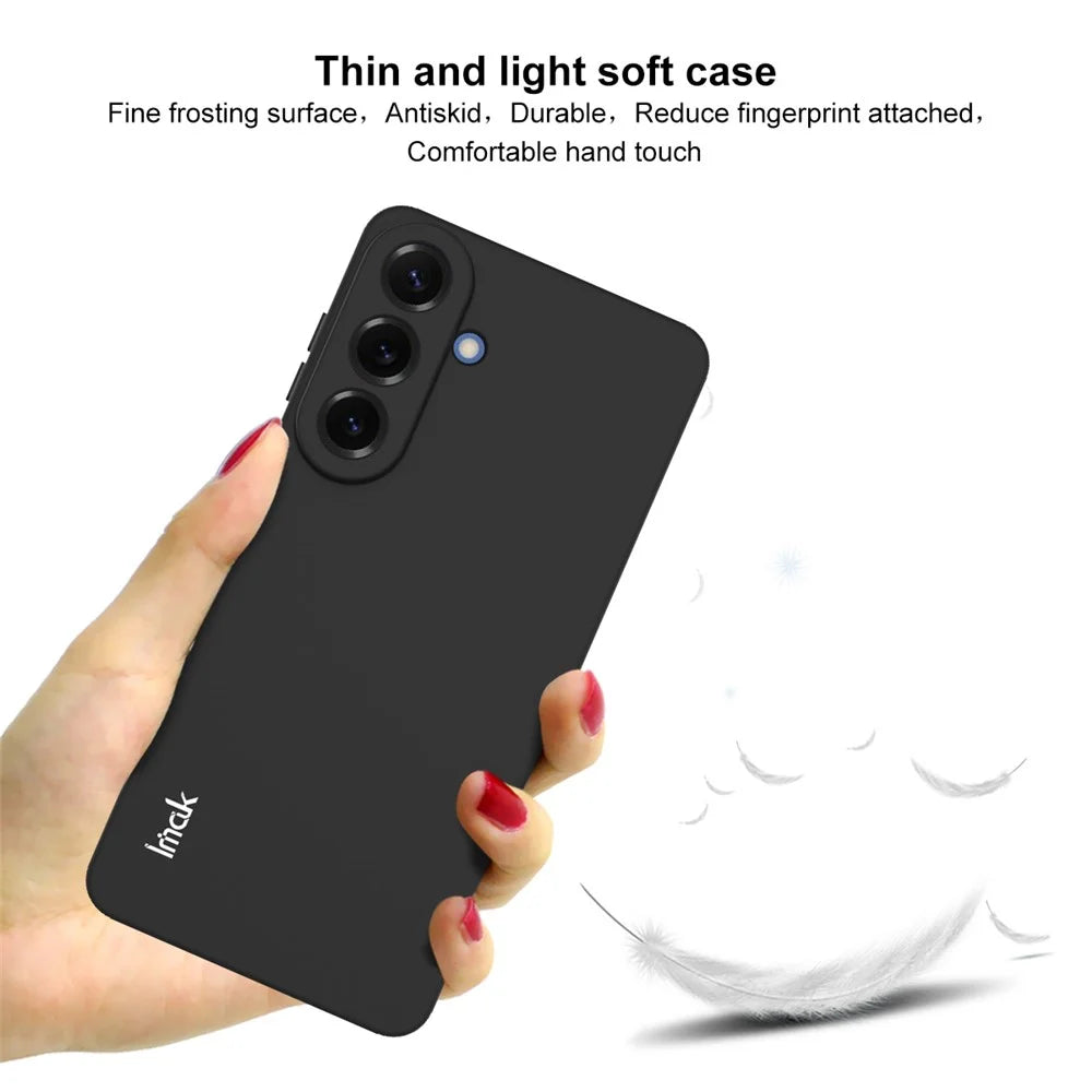 IMAK UC-3 Series for Samsung Galaxy S26 Case Matte Anti Fingerprint Soft TPU Cover - Black - 5