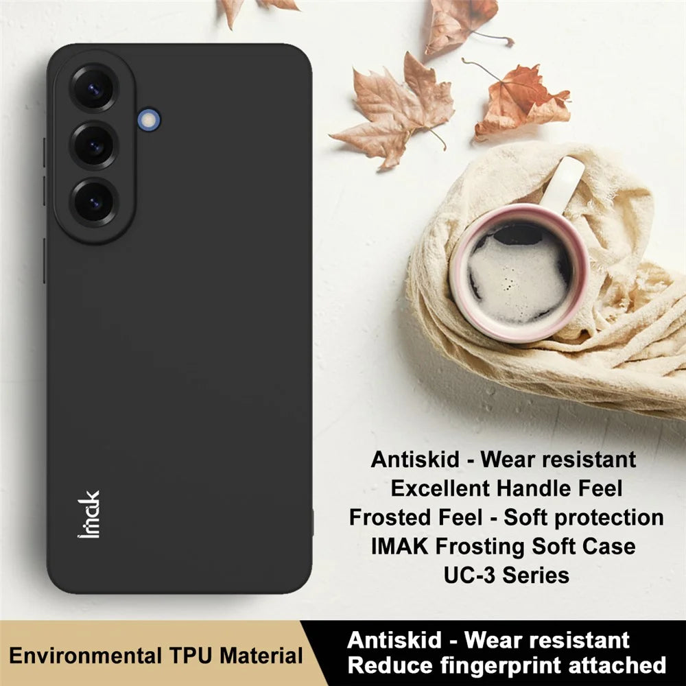 IMAK UC-3 Series for Samsung Galaxy S26+ Case Matte Anti Fingerprint Soft TPU Cover - Black - 3