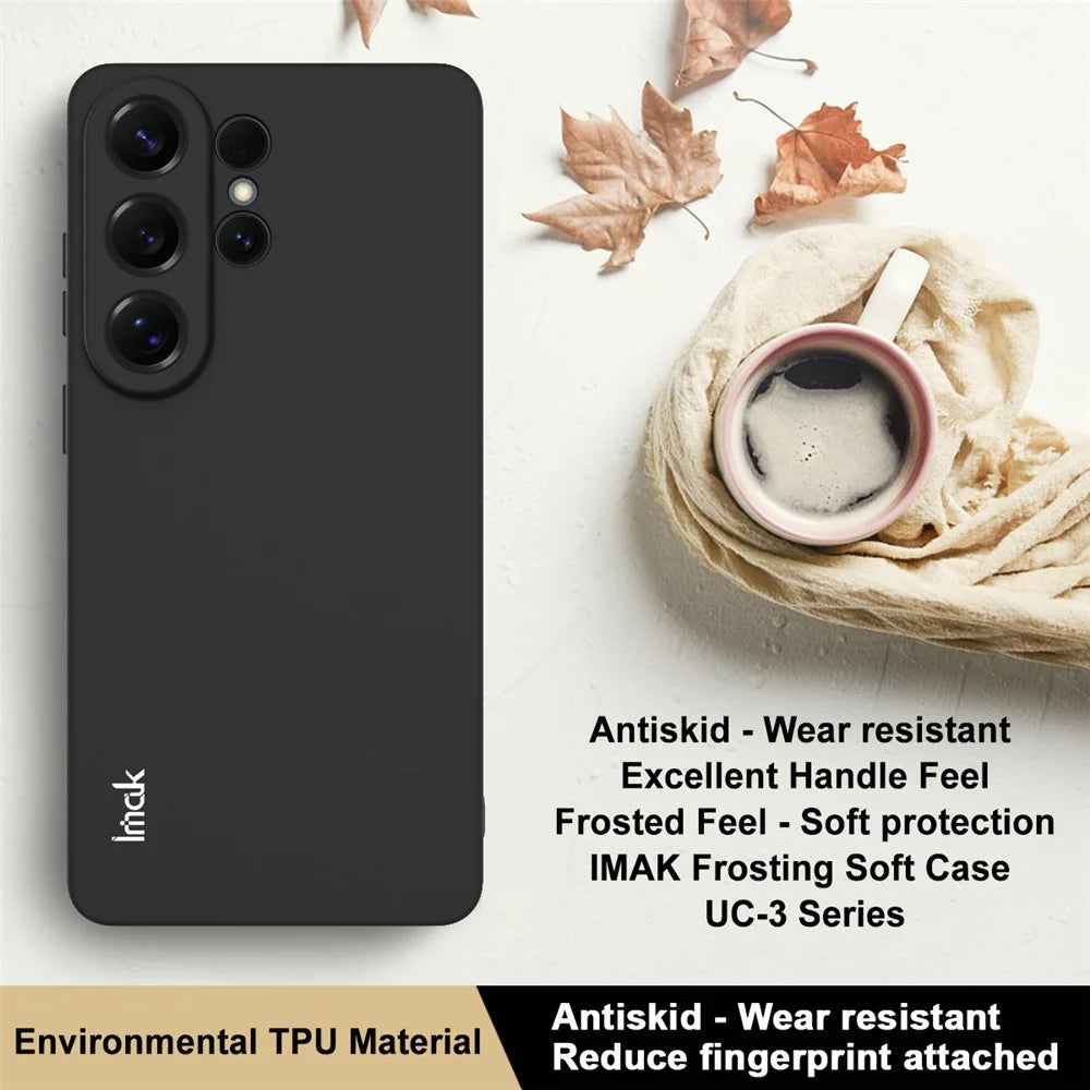 IMAK UC-3 Series for Samsung Galaxy S26 Ultra Case Matte Anti Fingerprint Soft TPU Cover - Black - 3