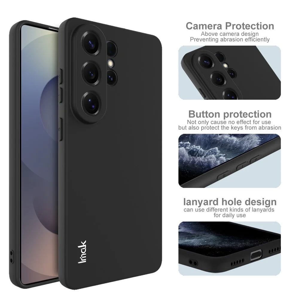 IMAK UC-3 Series for Samsung Galaxy S26 Ultra Case Matte Anti Fingerprint Soft TPU Cover - Black - 4