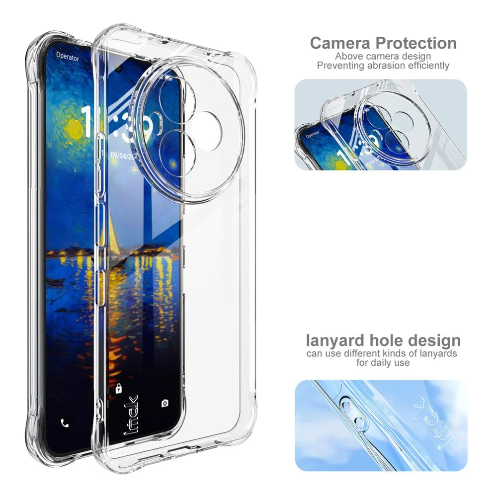 IMAK For TCL NxtPaper 60 Ultra 5G Case TPU Phone Cover Airbag Shockproof Protection - Transparent - 6