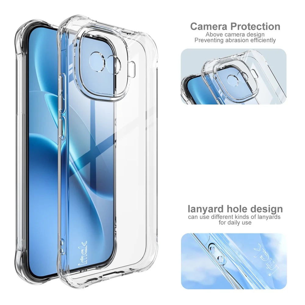 IMAK For vivo iQOO Z11 Turbo 5G Case TPU Phone Cover Airbag Shockproof Protection - Transparent - 6