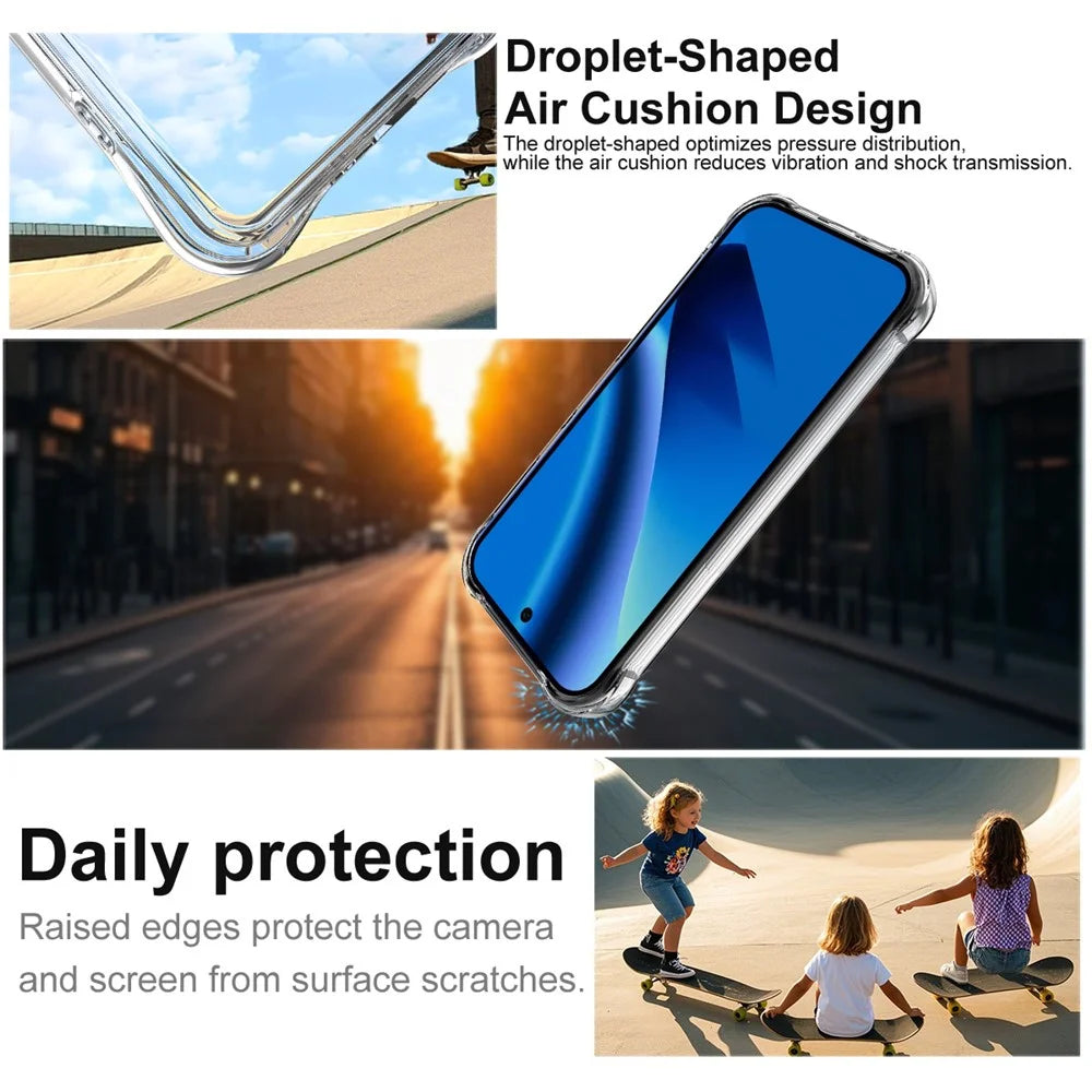 IMAK For Google Pixel 10a Case TPU Phone Cover Airbag Shockproof Protection - Transparent - 6