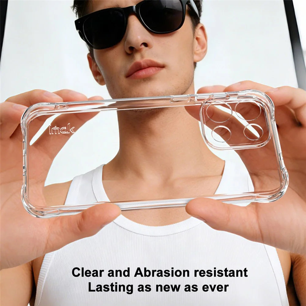 IMAK For OnePlus Turbo 6 5G Case TPU Phone Cover Airbag Shockproof Protection - Transparent - 3