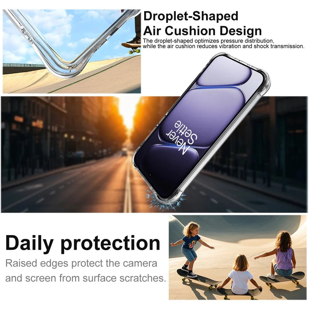 IMAK For OnePlus Turbo 6 5G Case TPU Phone Cover Airbag Shockproof Protection - Transparent - 5