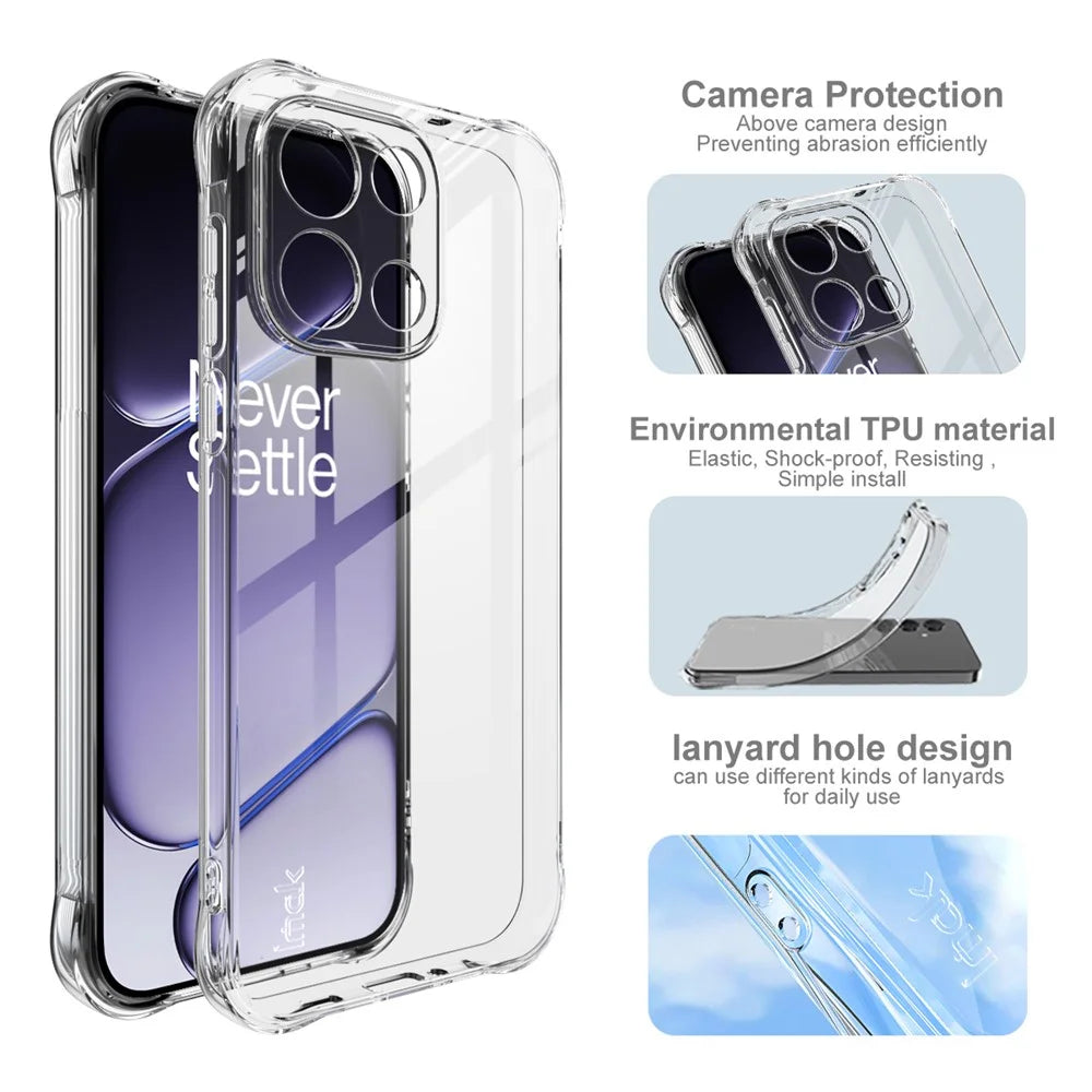 IMAK For OnePlus Turbo 6 5G Case TPU Phone Cover Airbag Shockproof Protection - Transparent - 6