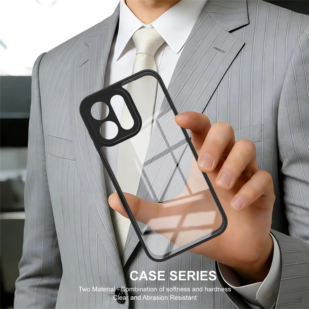 IMAK UX-9A Series For OnePlus Turbo 6 5G Case TPU PC Phone Cover Reinforced Corners - Transparent - 4