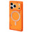 WAKCAS For iPhone 17 Pro Magnetic Phone Case Screw-style Matte TPU Cover Compatible with MagSafe - Orange - 1