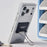 WAKCAS For iPhone 17 Pro Max Case Metal Binder Clip Kickstand Matte TPU Square Phone Cover - Silver - 4