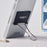 WAKCAS For iPhone 16 Pro Case Metal Binder Clip Kickstand Matte TPU Square Phone Cover - Silver - 4