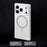 WAKCAS For iPhone 17 Pro Magnetic Case Matte Electroplated TPU Square Phone Cover Compatible with MagSafe - Silver - 3